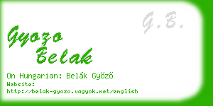 gyozo belak business card